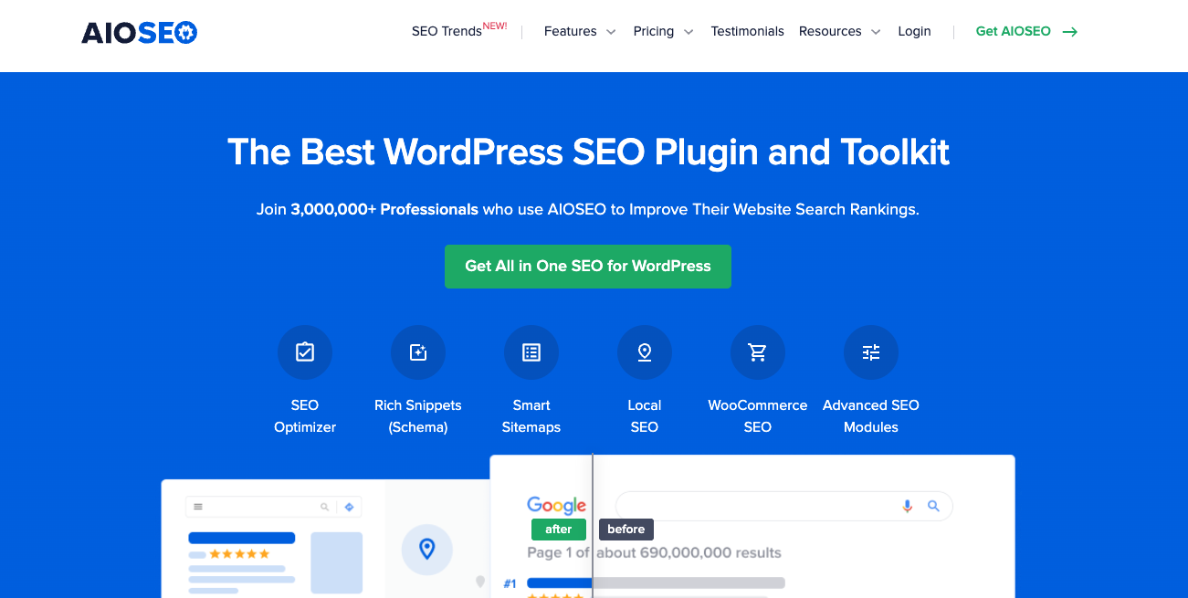 AIOSEO homepage