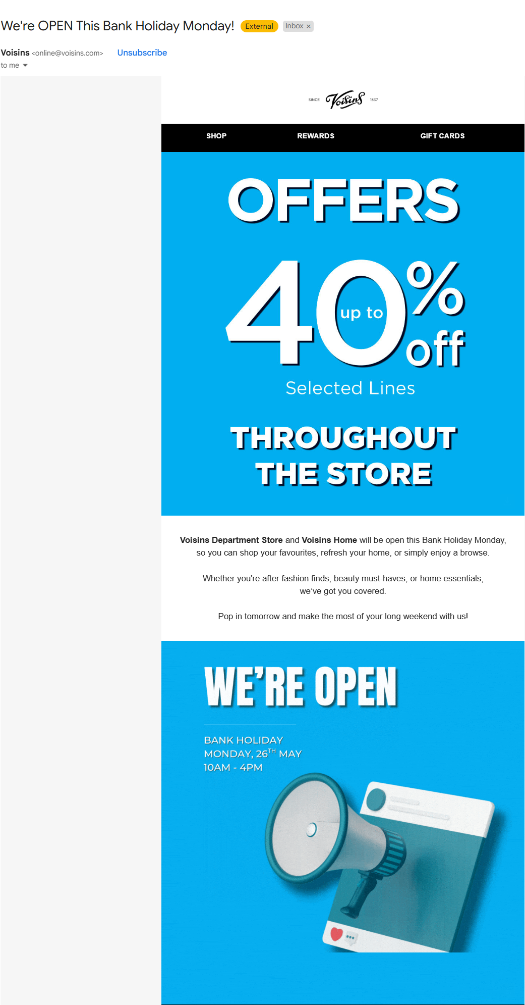 Email segmentation | Voisins’ location-based email