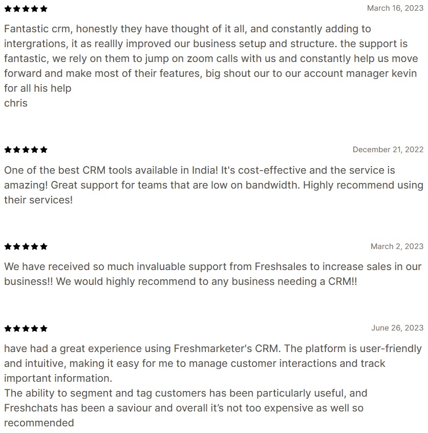 Freshmarketer reviews