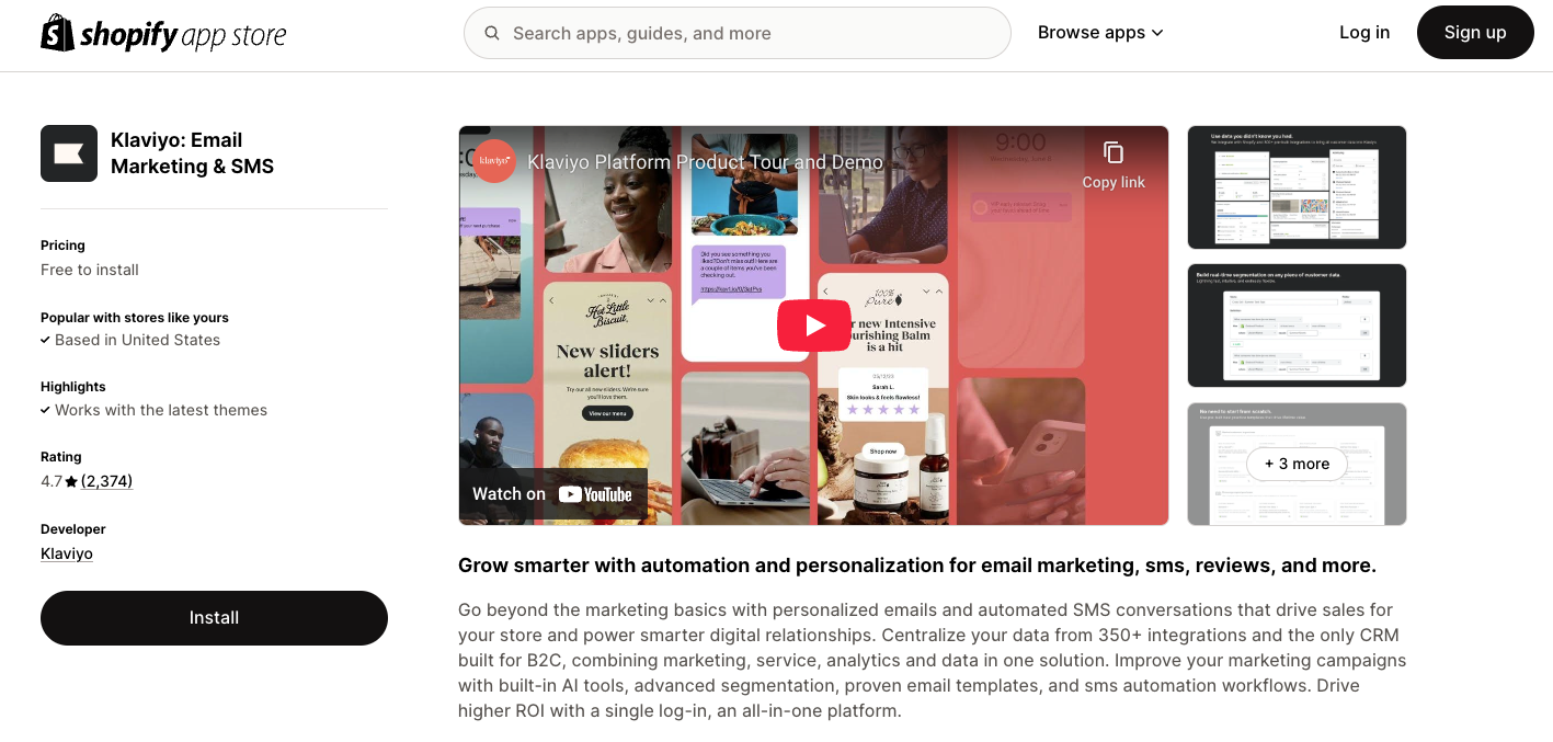 Best email marketing for Shopify: Klaviyo
