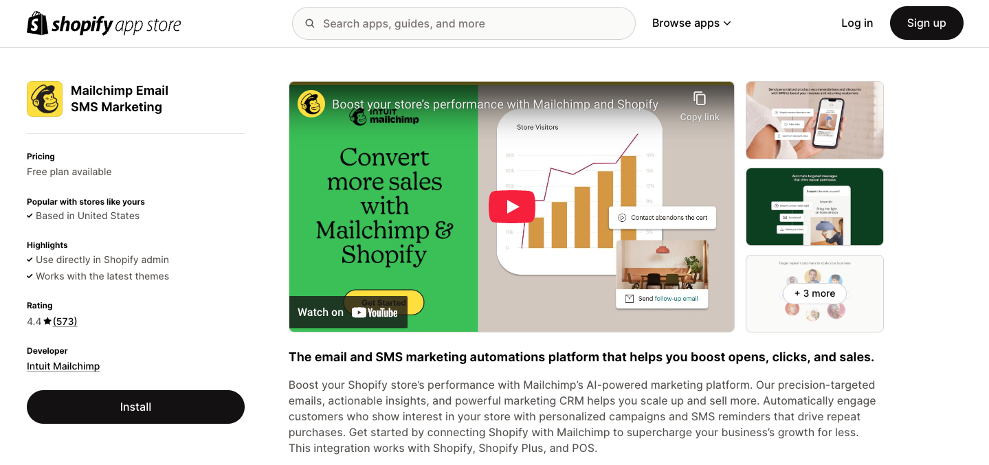 Best email marketing for Shopify: Mailchimp