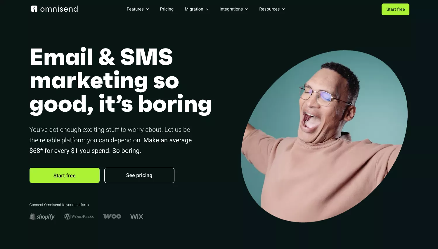 Omnisend homepage