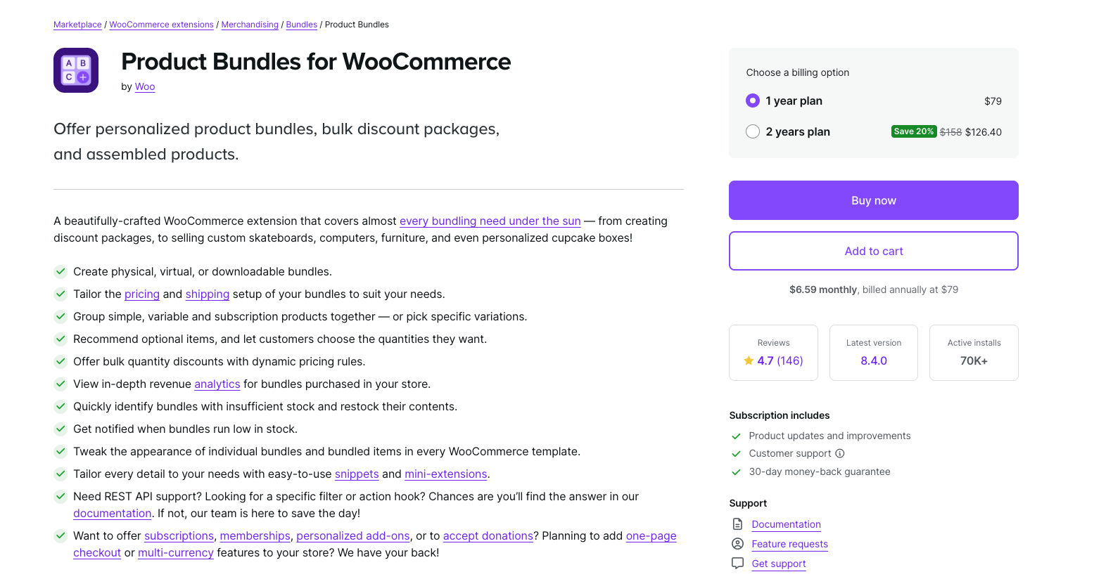 Product Bundles for WooCommerce homepage