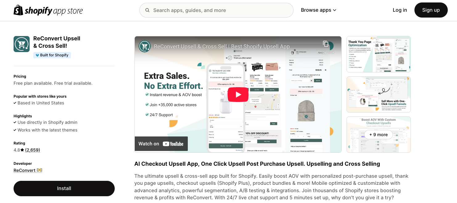 Reconvert Upsell & Cross Sell