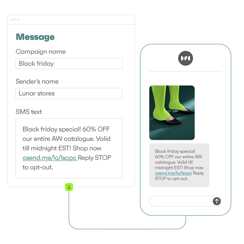 Black Friday SMS offer template