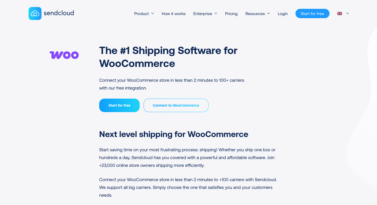 Sendcloud for WooCommerce homepage