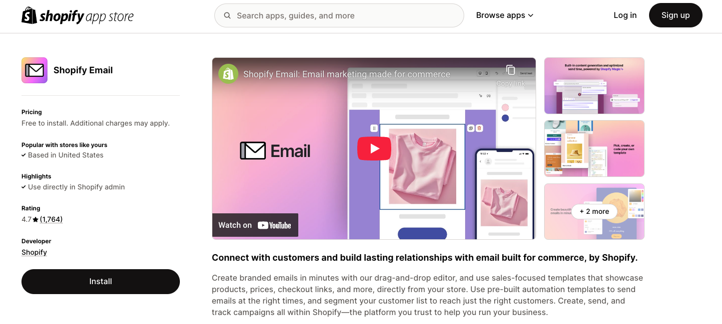 Best email marketing for Shopify: Shopify Email