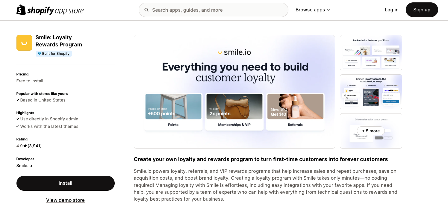 Smile loyalty rewards program app