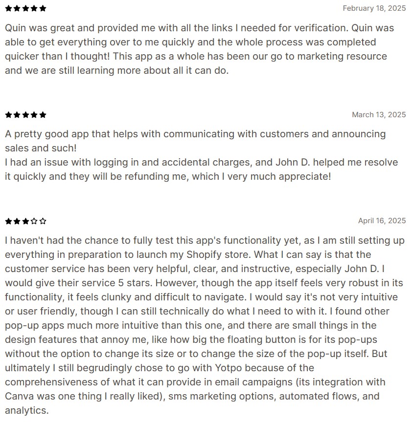 Yotpo reviews