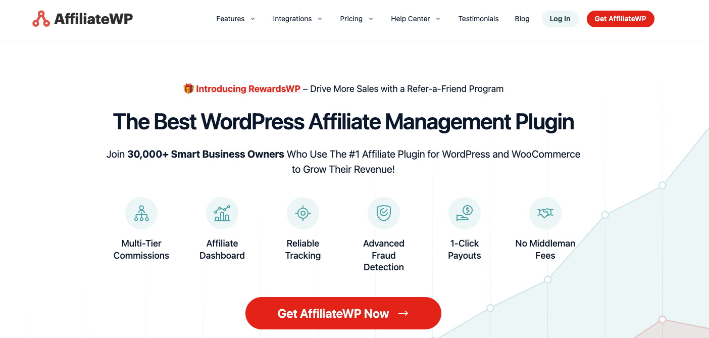 AffiliateWP homepage