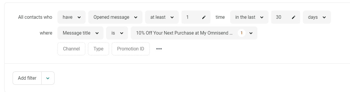 an engagement segment workflow in Omnisend