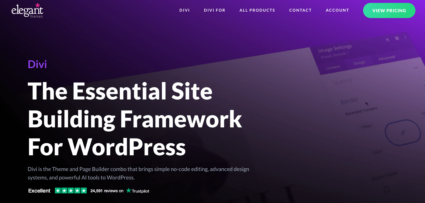 Divi homepage