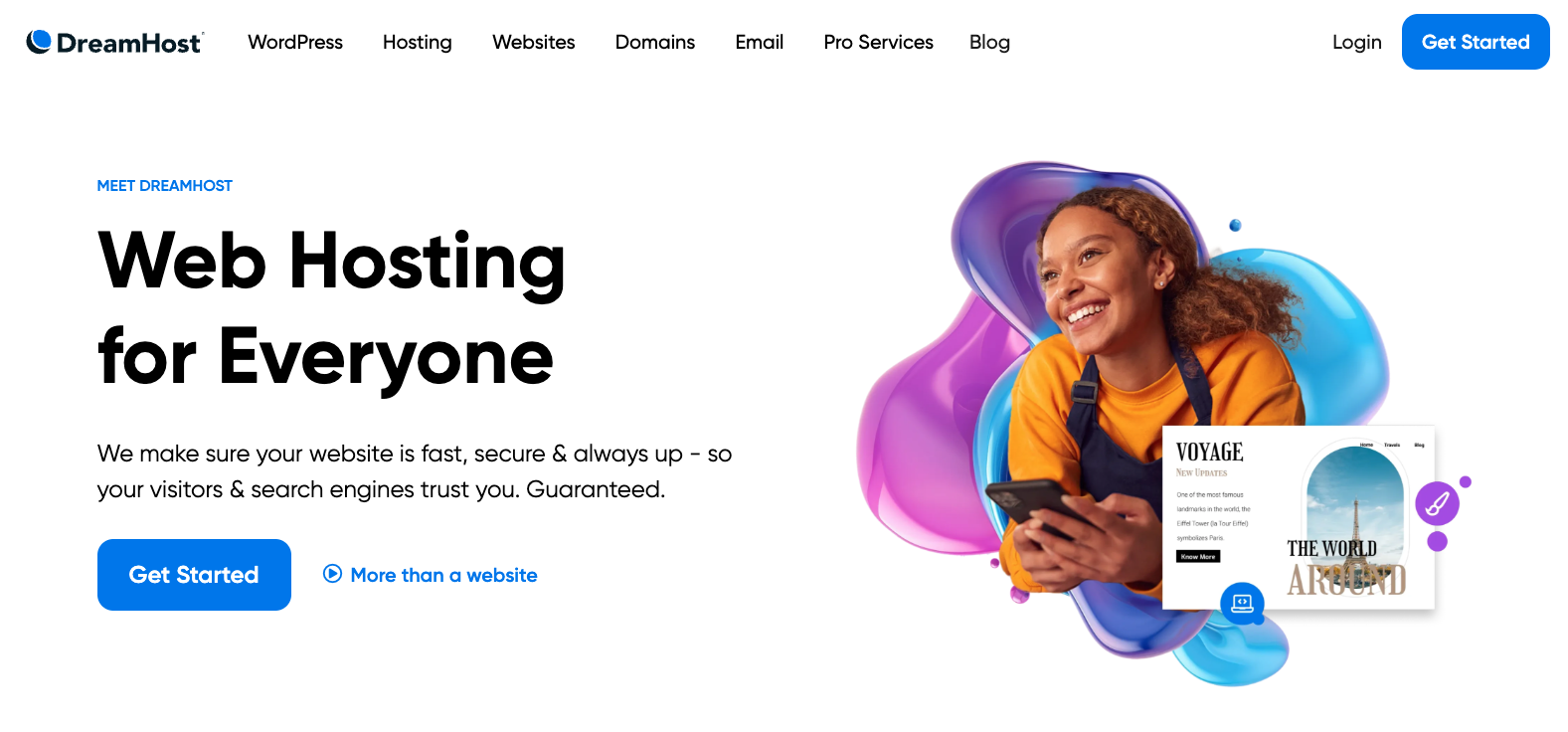 Dreamhost homepage