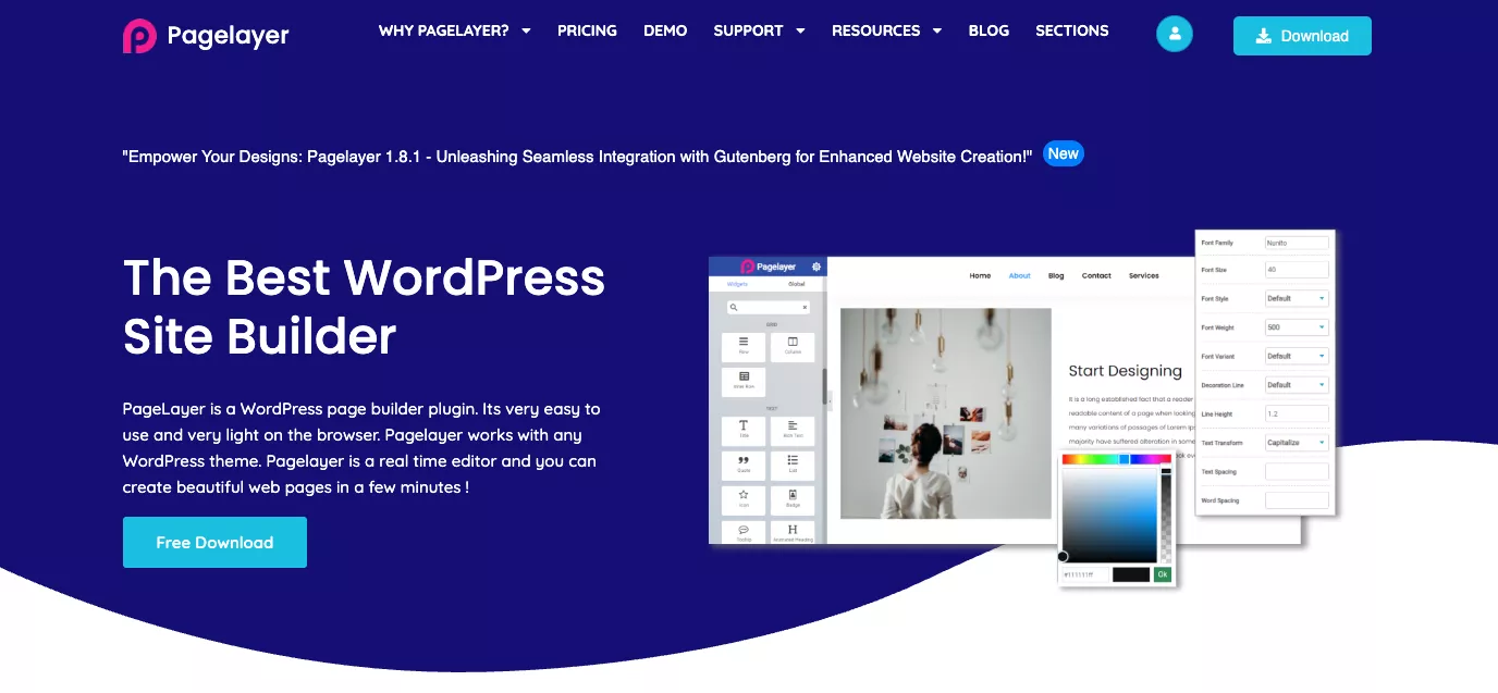 Pagelayer homepage
