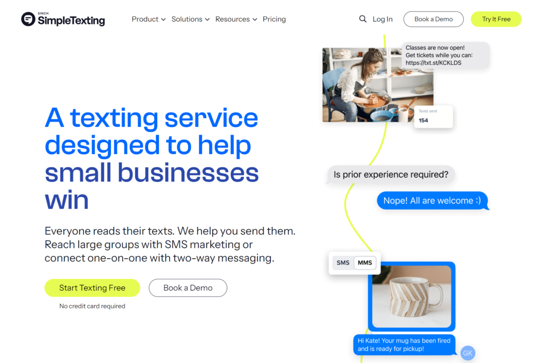 SimpleTexting is the Best mass texting service for small businesses