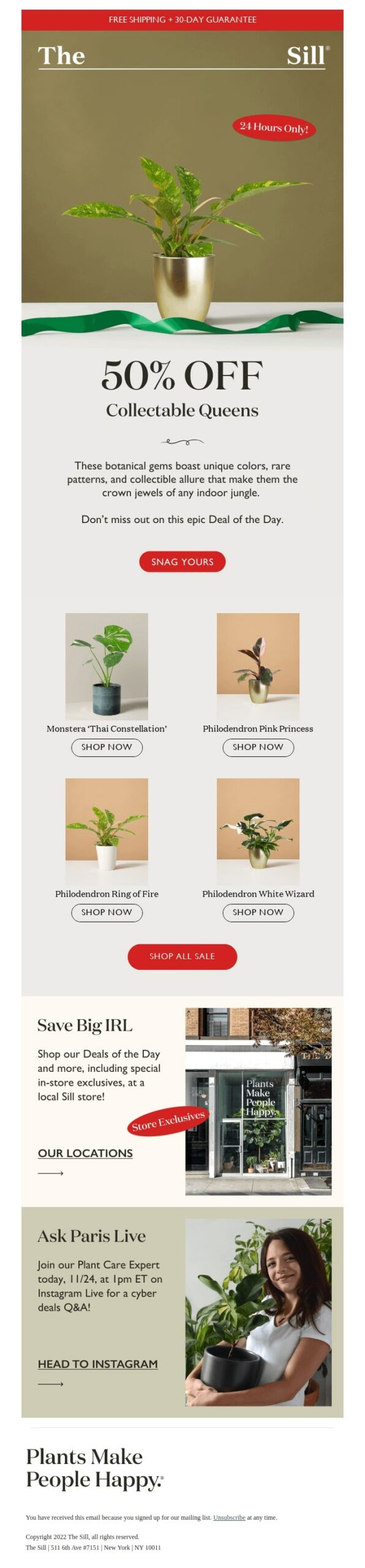 Post-purchase emails: Surprise and delight email example