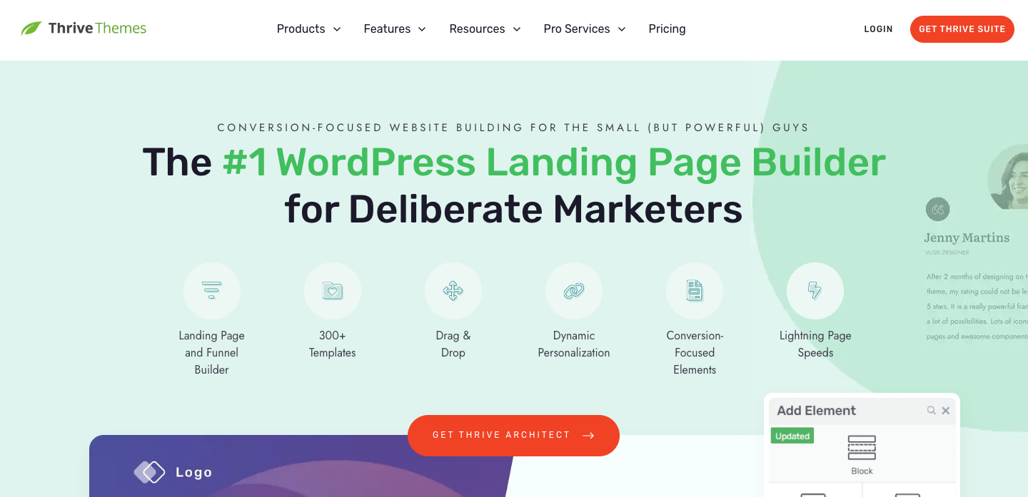 Thrive Themes homepage