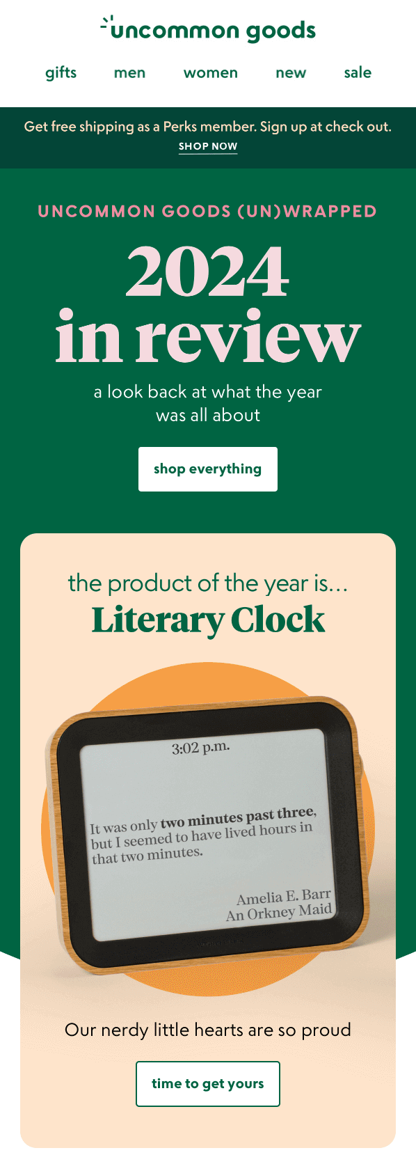 Uncommon Goods reactivation email example