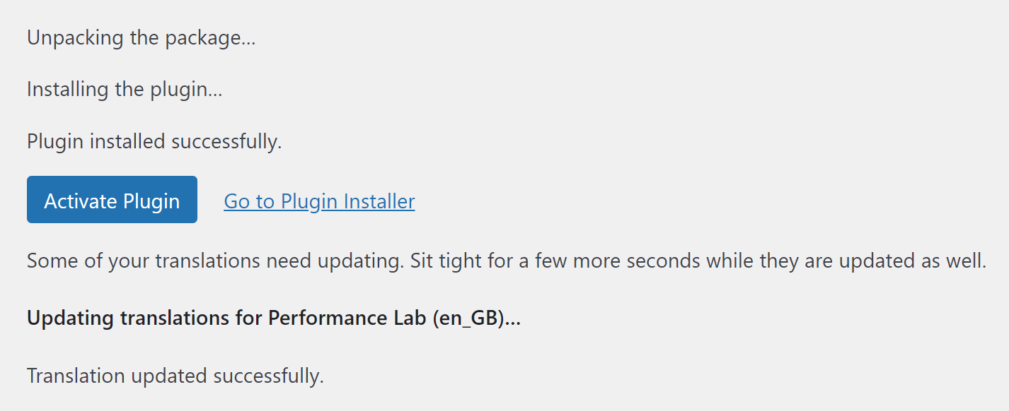 Activating plugins