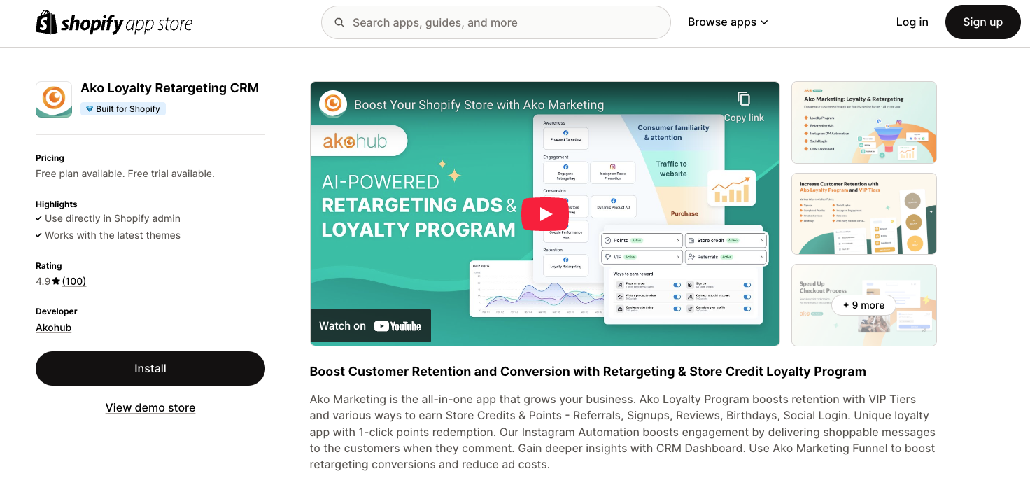 Ako Loyalty Retargeting CRM