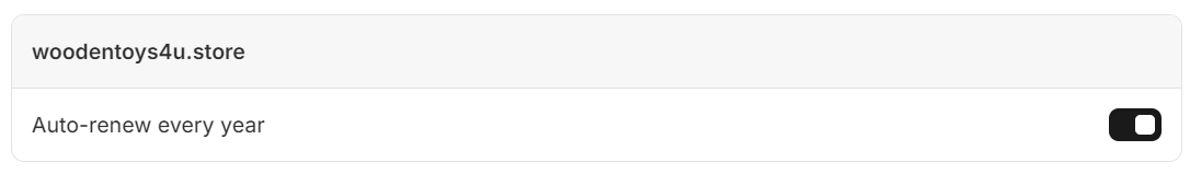 Domain auto-renew option