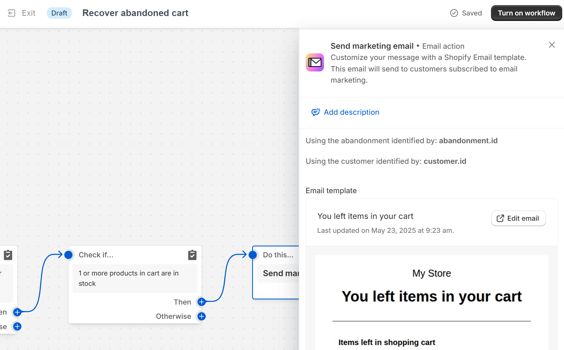 Customizing email content