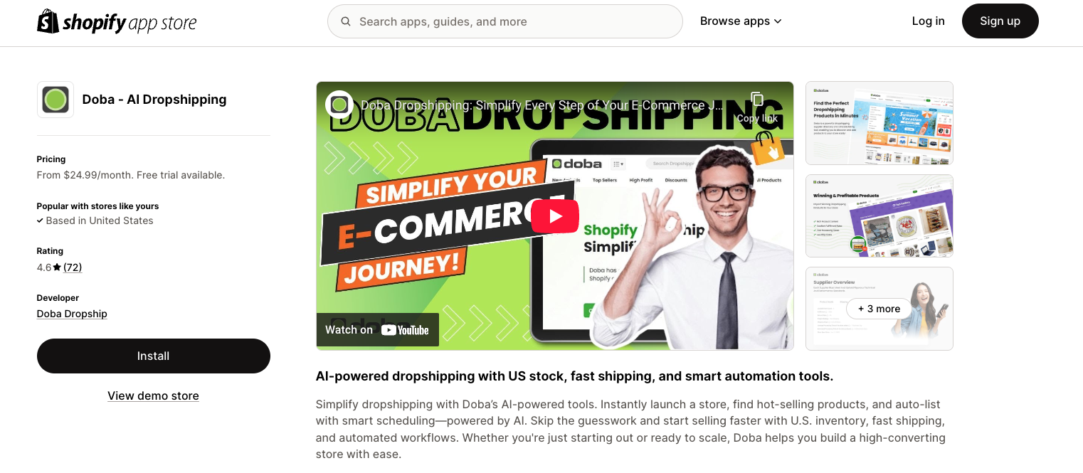 Doba on Shopify App Store
