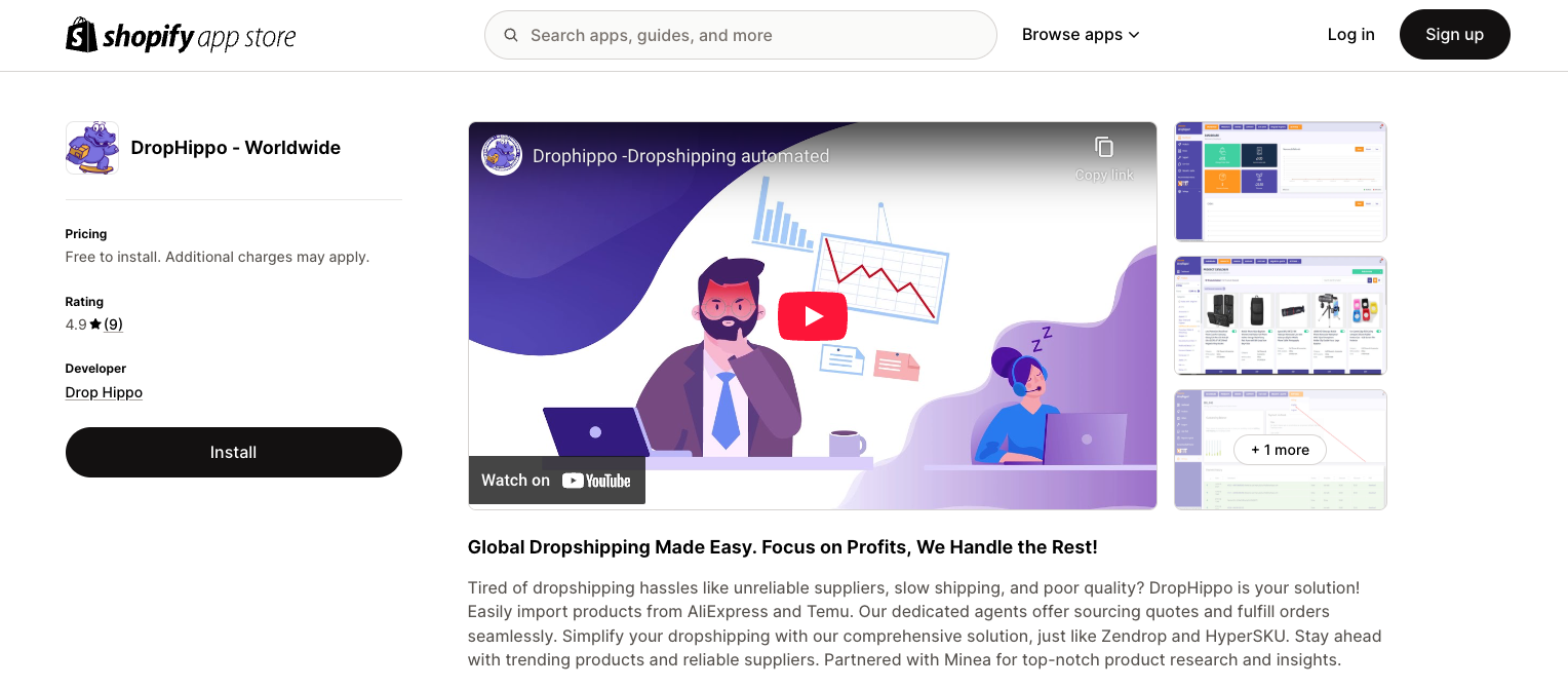 DropHippo on Shopify App Store