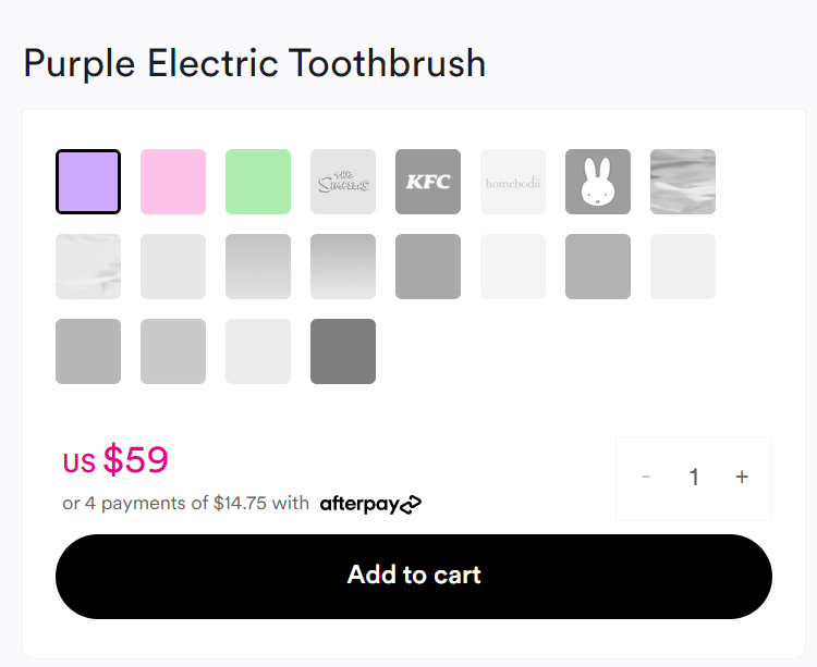 Hismile Afterpay integration