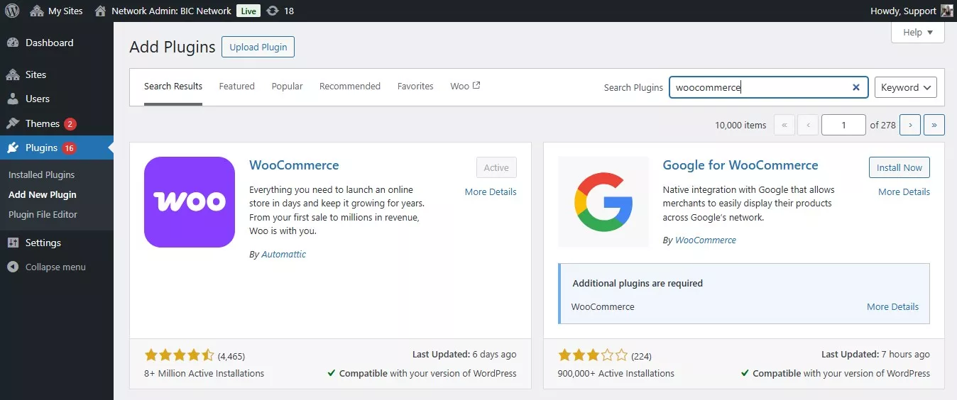 Add WooCommerce plugin