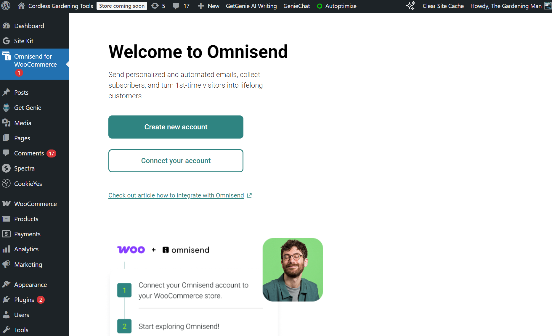 Omnisend plugin in WordPress