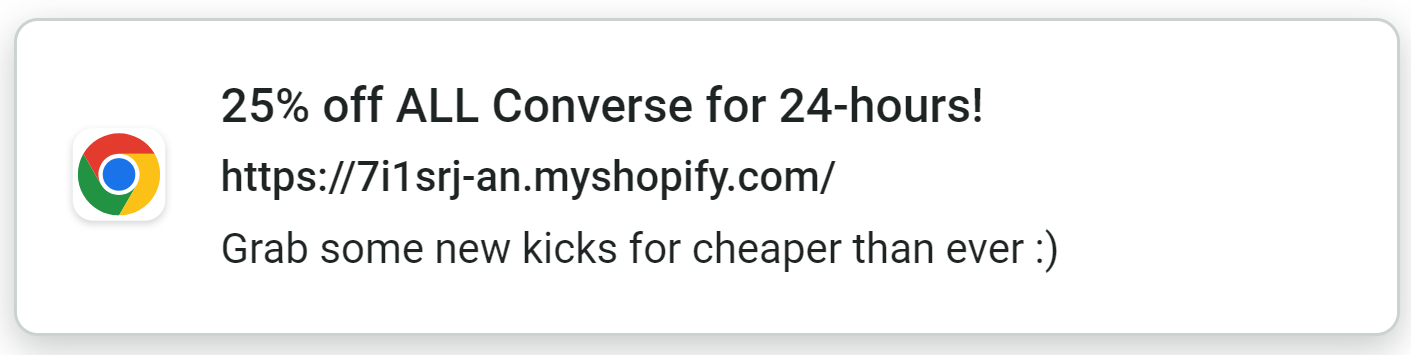 Push notification example