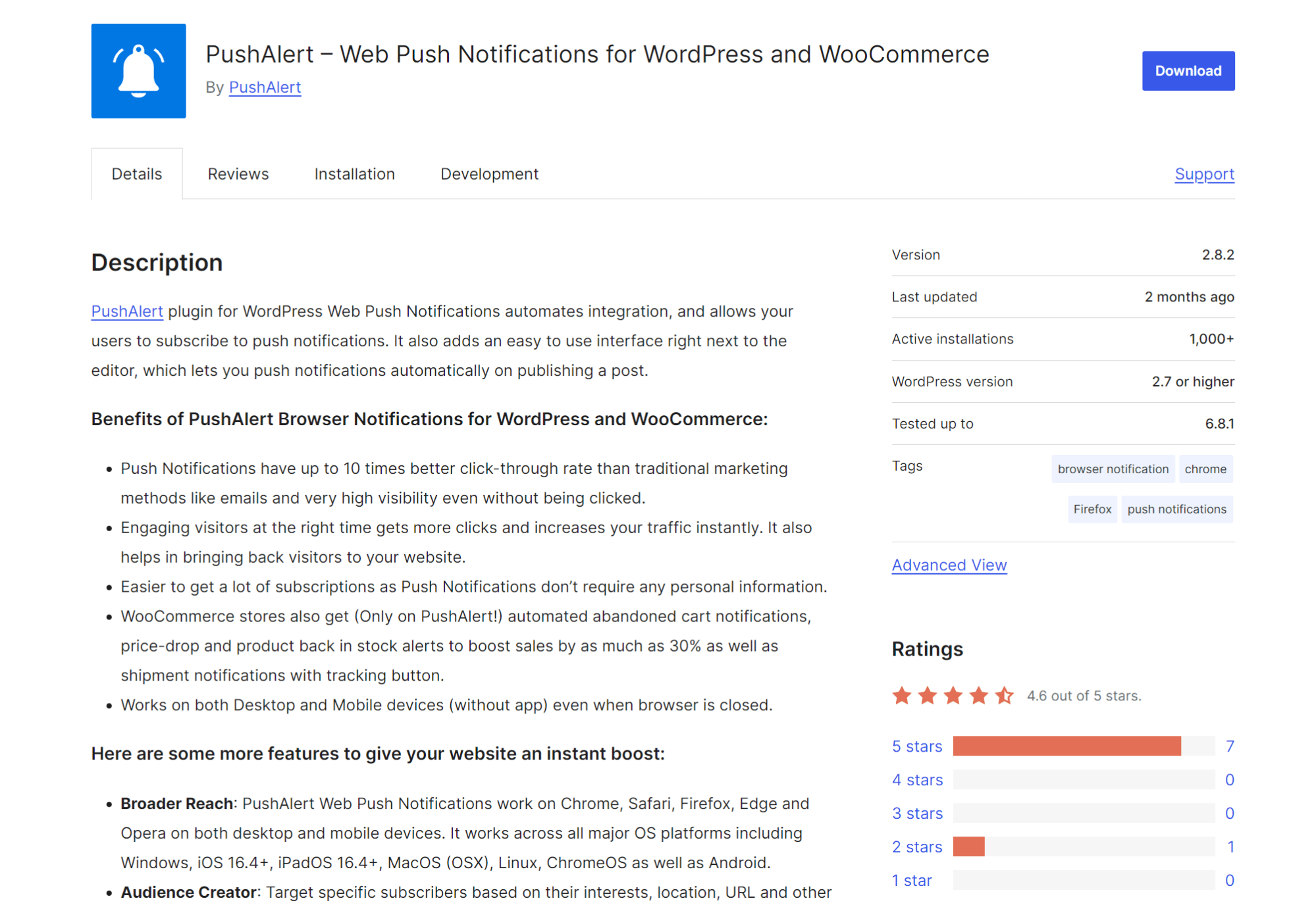 PushAlert plugin
