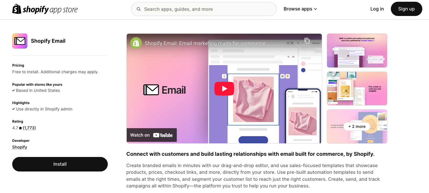 Shopify Email app