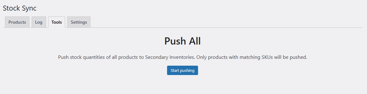 Start pushing all sync