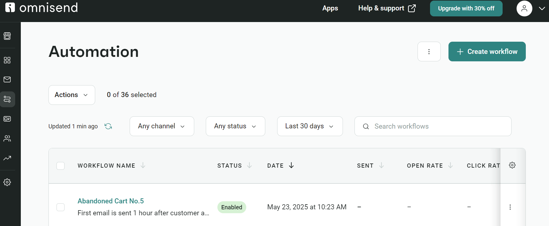 Starting automation workflow