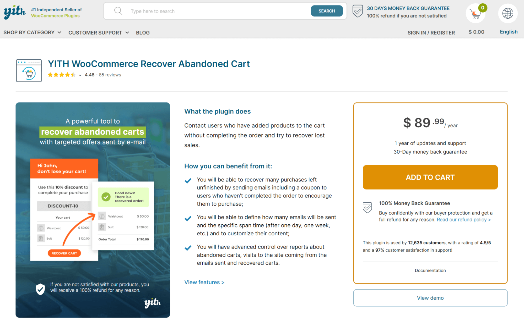 YITH WooCommerce Recover Abandoned Cart