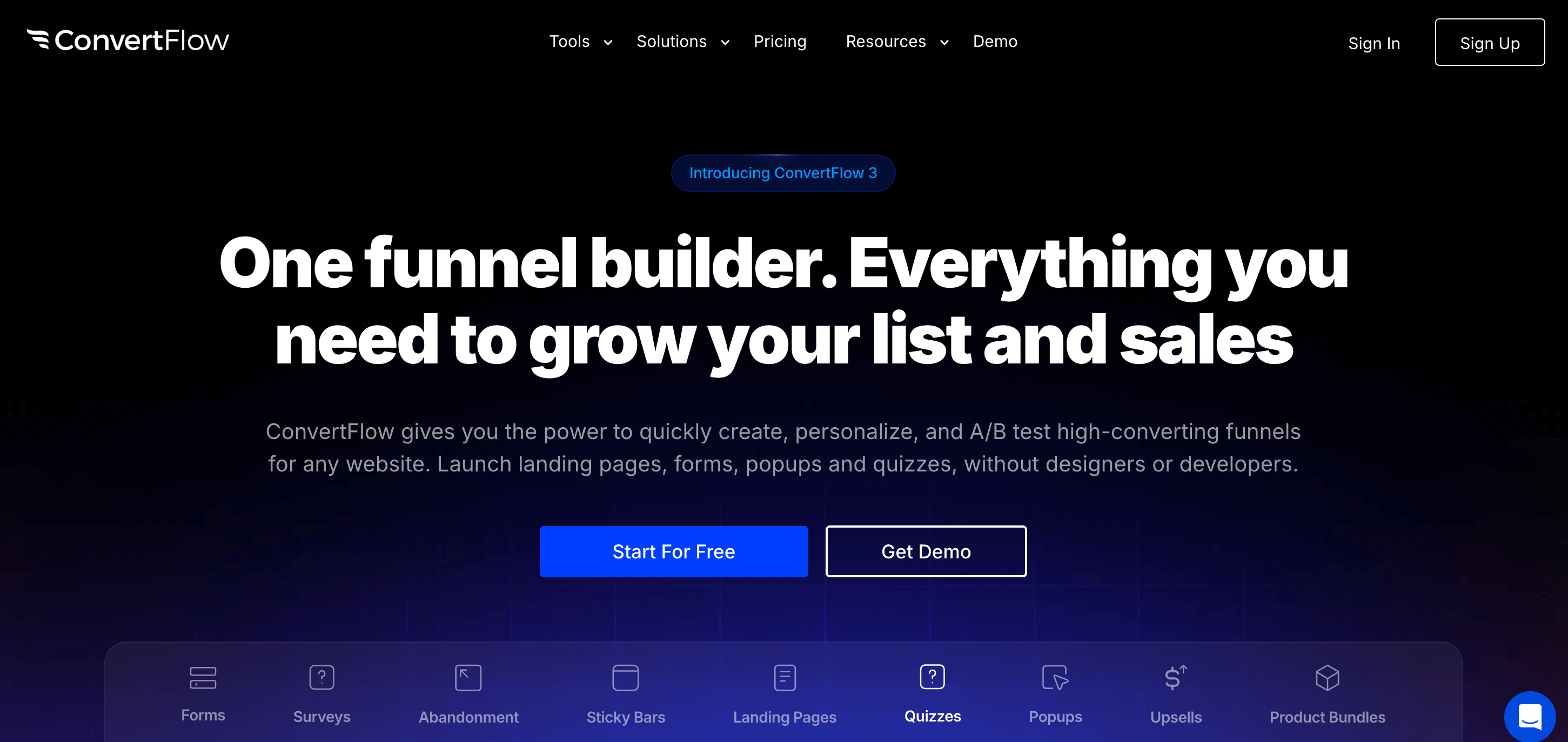 ConvertFlow homepage