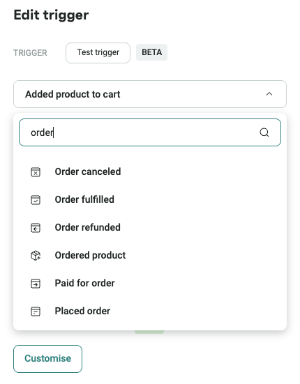 Editing triggers