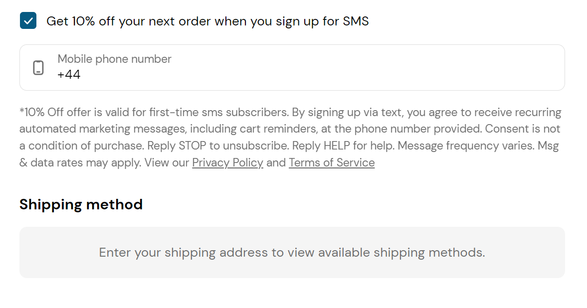 L'ange Hair SMS subscription