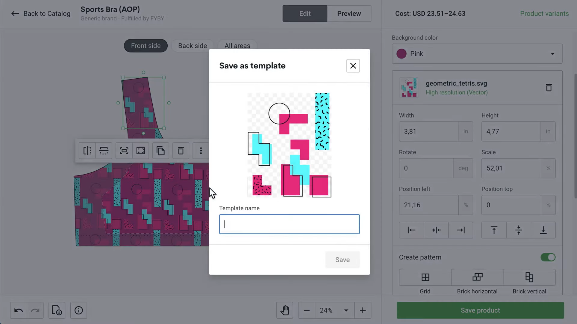Printify mockup
