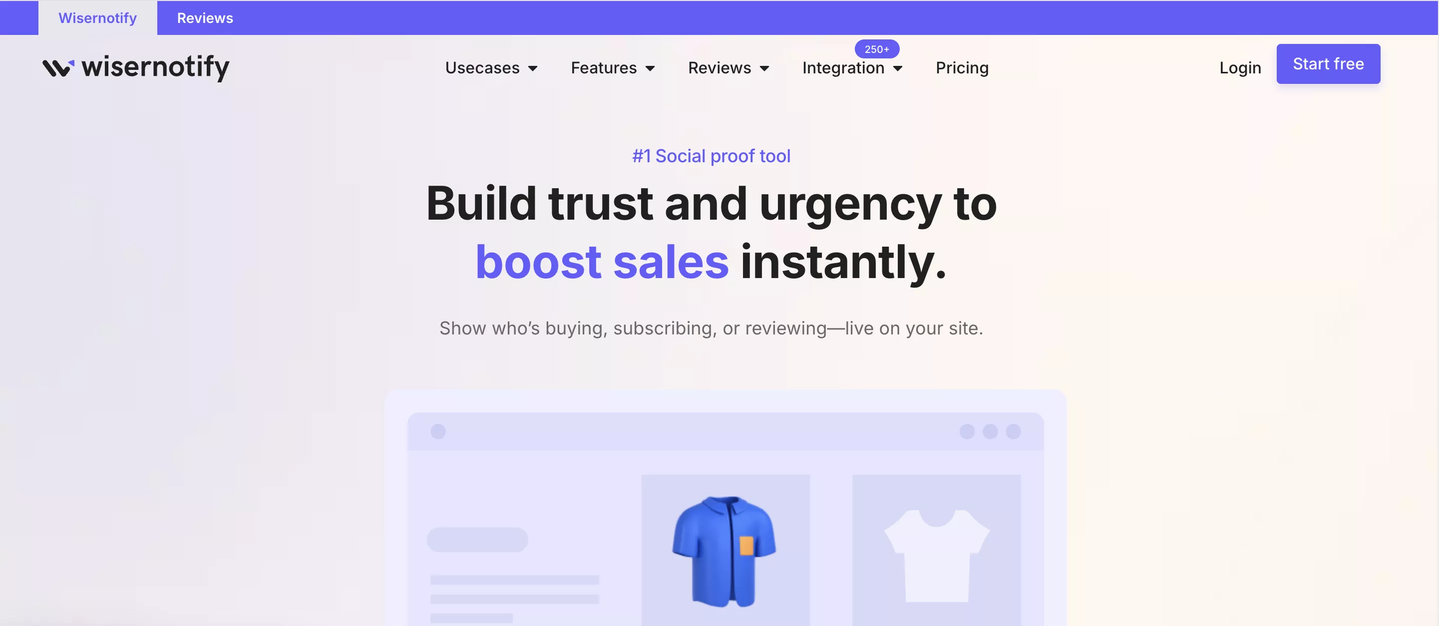 WiserNotify homepage