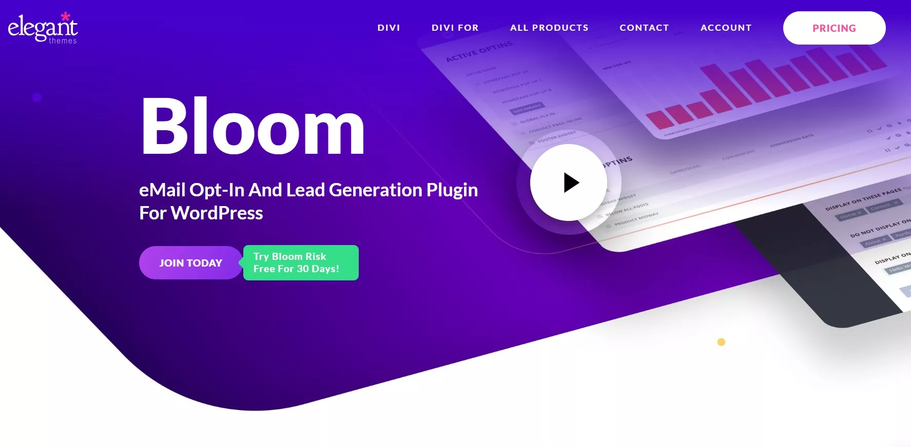 WordPress popup plugins: Bloom