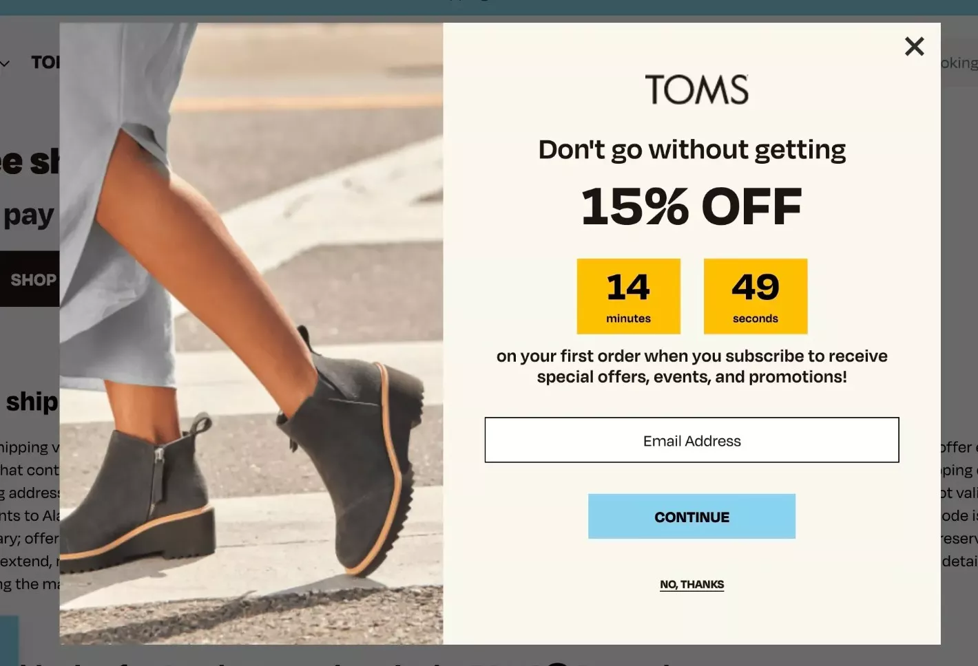 Exit intent WordPress popup plugin example