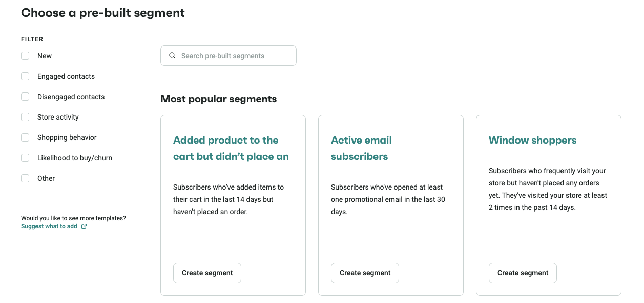 Omnisend segmentation