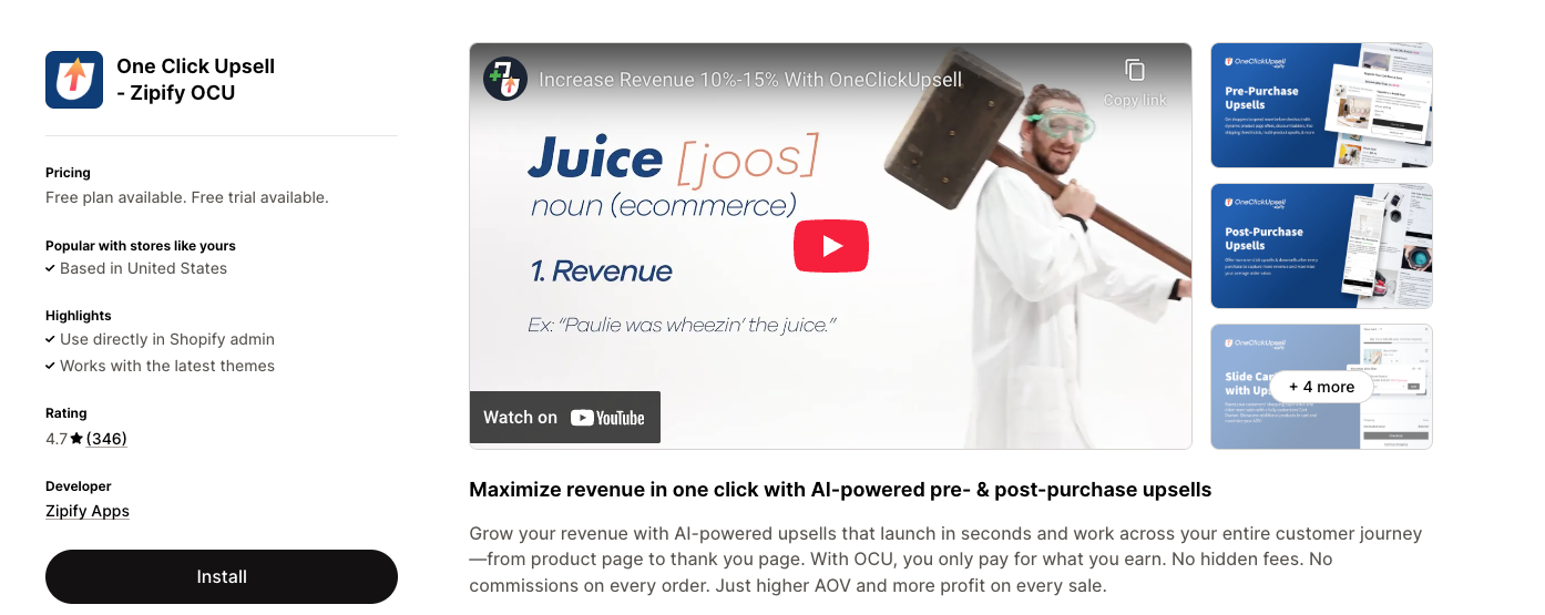 One Click Upsell