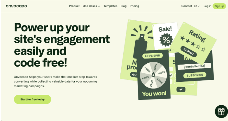 Onvocado homepage