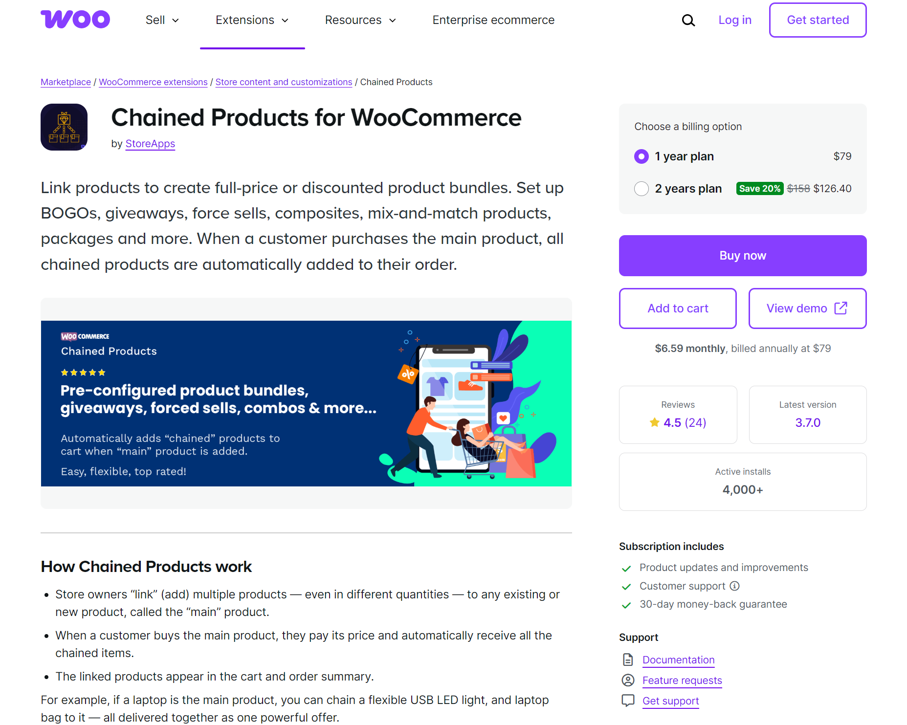 Chained Products for WooCommerce