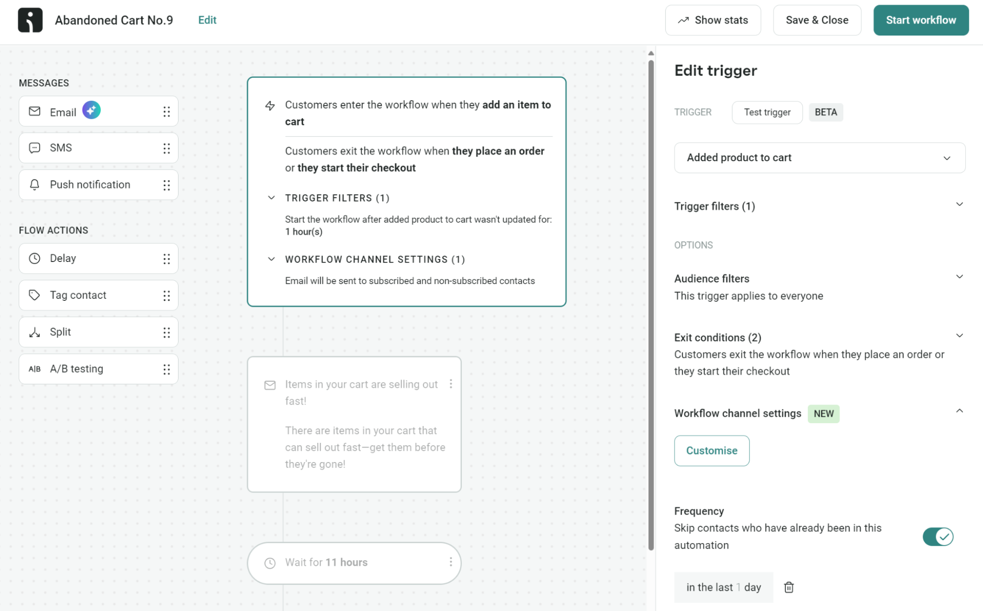Flow builder