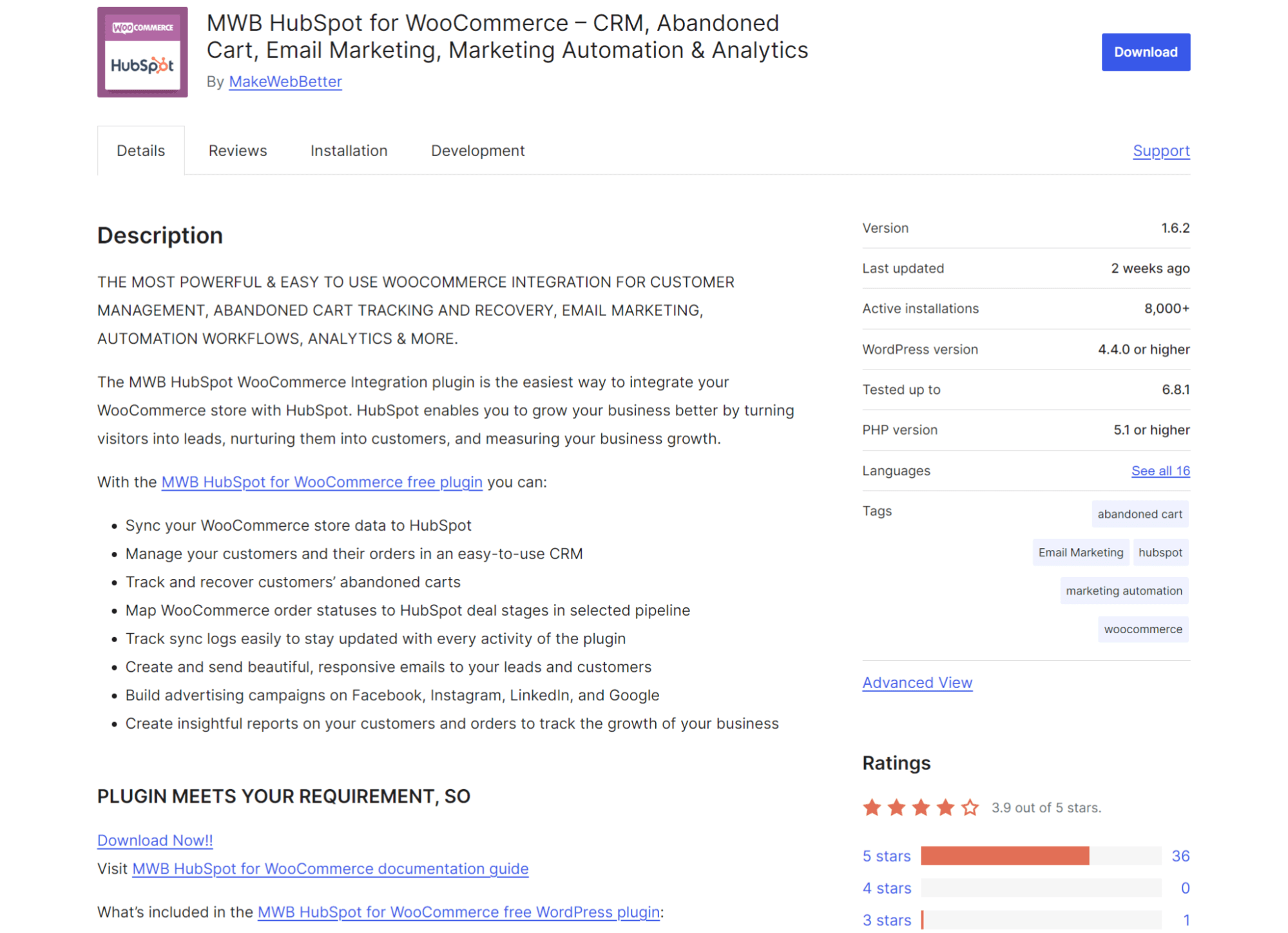 MWB HubSpot for WooCommerce